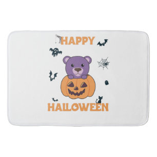 Bear In Pumpkin Sweet Bears Happy Halloween Bath Mat