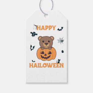 Bear In Pumpkin Sweet Bears Happy Halloween Gift T Tags