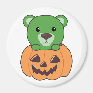 Bear In Pumpkin Sweet Bears Happy Halloween Magnet