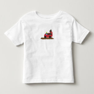 Bear in Red Wagon Toddler T-Shirt
