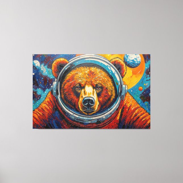 BEAR IN SPACE CANVAS PRINT (Front)
