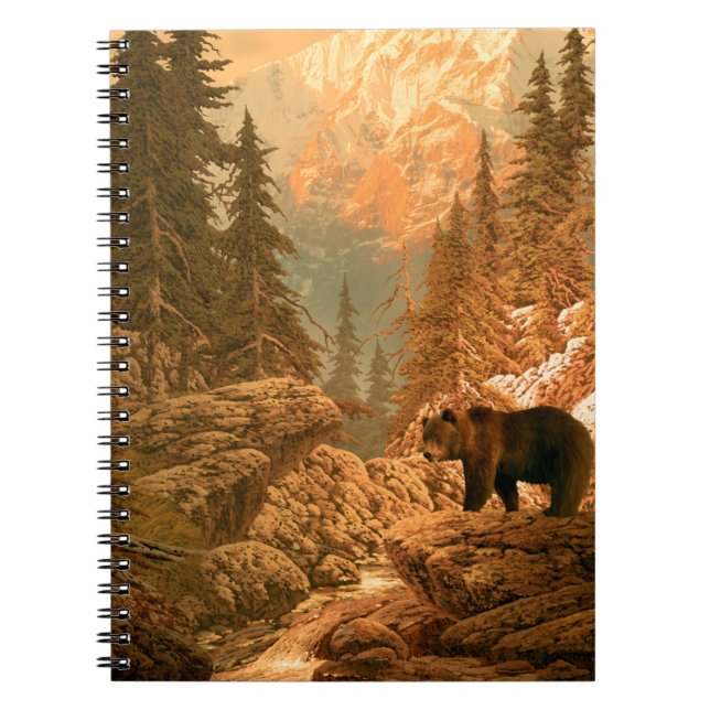 Bear in the Rocky Mountainsbear,brown,animal,grizz Notebook (Front)