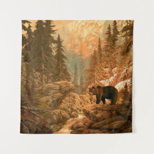 Bear in the Rocky Mountainsbear,brown,animal,grizz Tapestry