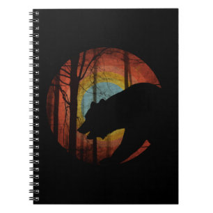 BEAR IN THE WOODS FOREST VINTAGE NOTEBOOK