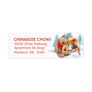 BEAR-ING GIFTS  CHOW Address Labels Customise