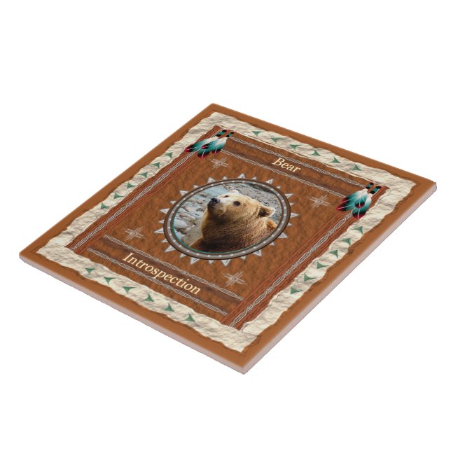 Bear -Introspection- Ceramic Tile (Side)