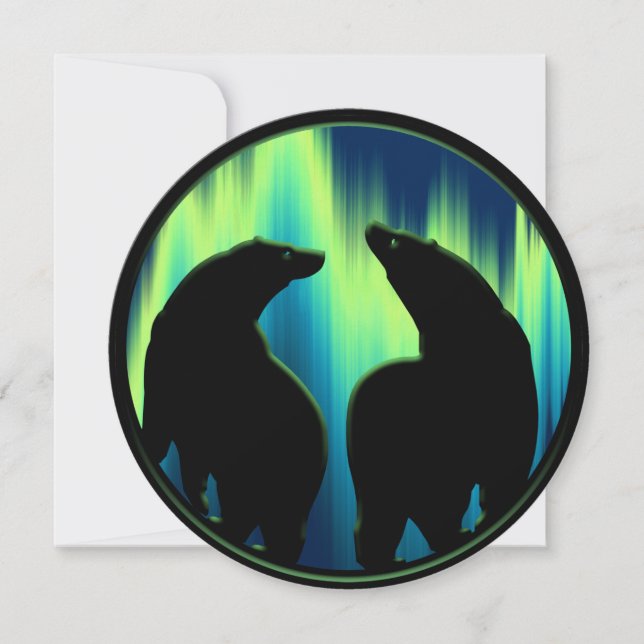 Bear Invitations Personalised Aurora Bears Card (Front)