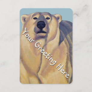 Bear Invitations Personalised Polar Bear Art Cards