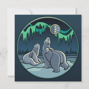Bear Invitations Personalised Polar Bear Art Cards