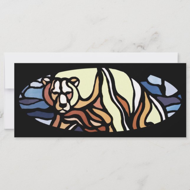 Bear Invitations Personalised Tribal Bears Card (Front)