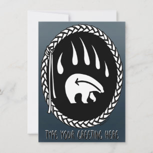 Bear Invitations Personalised Tribal Bears Card