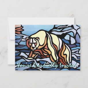 Bear Invitations Personalized Polar Bear Art Cards