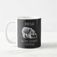 Bear is My Spirit Animal funny quote chalk design