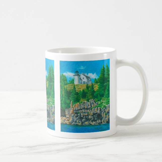 Bear Island Light Painting Coffee Mug (Right)