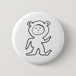 Bear Jammies Kid 6 Cm Round Badge