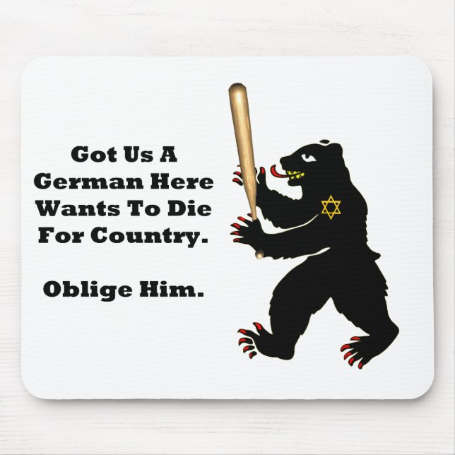 Bear Jew Mouse Mat (Front)