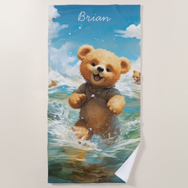 Bear Kids Towels for Beach and Pool Lovers (Front)