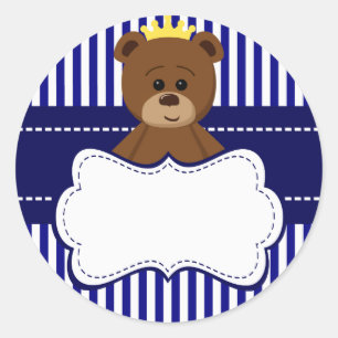 Bear King - Round Sticker