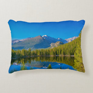 Bear Lake at Rocky Mountain National Park Decorative Cushion