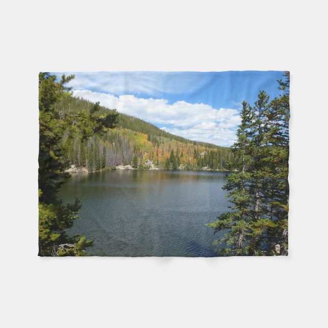 Bear Lake at Rocky Mountain National Park Fleece Blanket (Front (Horizontal))
