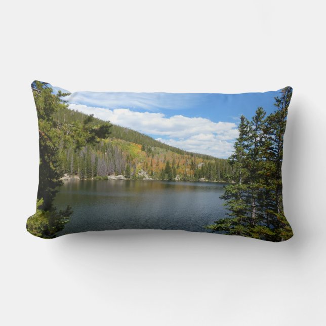 Bear Lake at Rocky Mountain National Park Lumbar Cushion (Front)