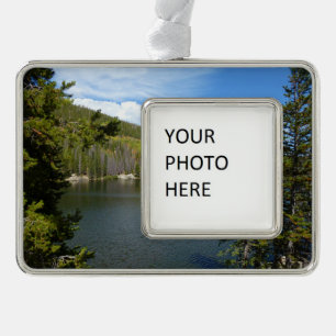 Bear Lake at Rocky Mountain National Park Silver Plated Framed Ornament