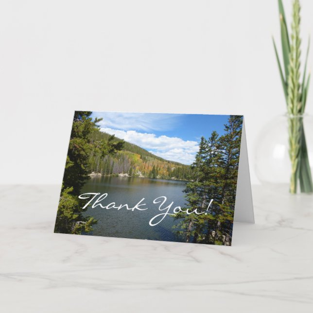 Bear Lake at Rocky Mountain National Park Thank You Card (Front)