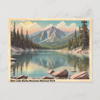 Bear Lake Colorado Rocky Mountains Vintage Postcard