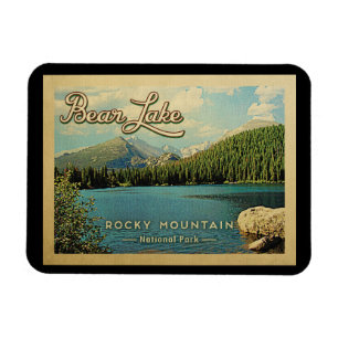 Bear Lake Colorado Vintage Rocky Mountains Magnet