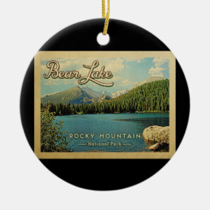 Bear Lake Colorado Vintage Travel Ceramic Tree Decoration