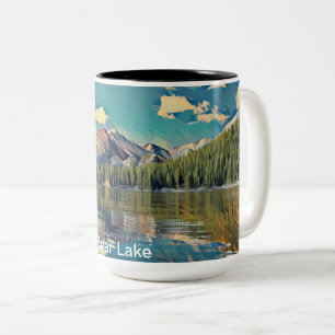 Bear Lake in Rocky Mountain National Park, Colorad Two-Tone Coffee Mug
