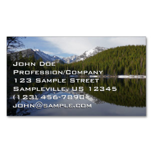 Bear Lake Reflection II Magnetic Business Card