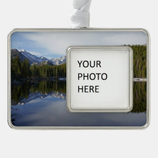 Bear Lake Reflection II Silver Plated Framed Ornament