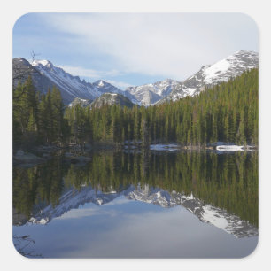 Bear Lake Reflection II Square Sticker