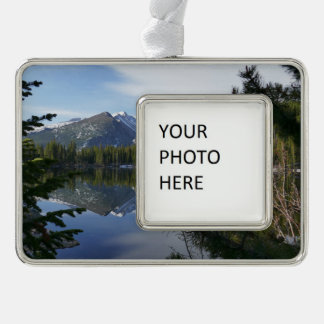 Bear Lake Reflection III Silver Plated Framed Ornament