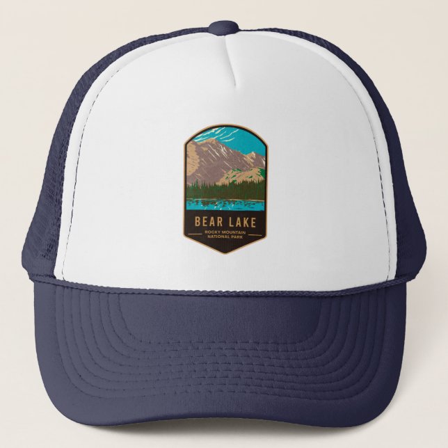 Bear Lake Rocky Mountain National Park Trucker Hat (Front)