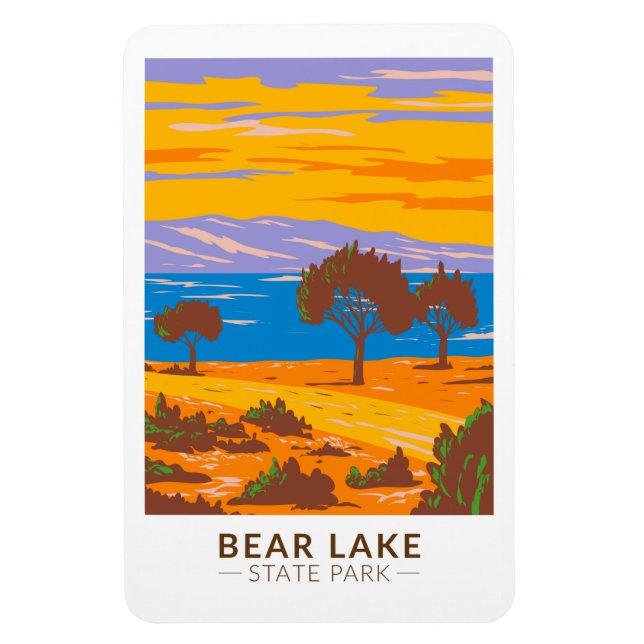 Bear Lake State Park Utah Vintage  Magnet (Vertical)