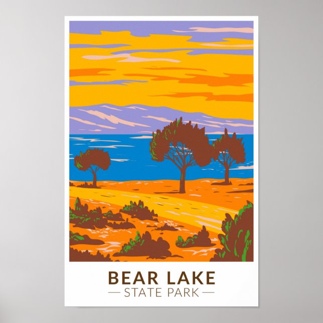Bear Lake State Park Utah Vintage Poster (Front)