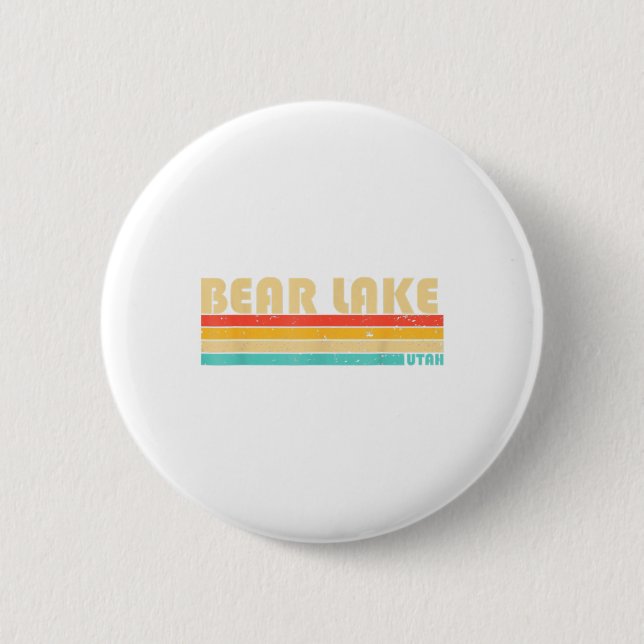 BEAR LAKE UTAH Fun Fishing Camping Summer  6 Cm Round Badge (Front)