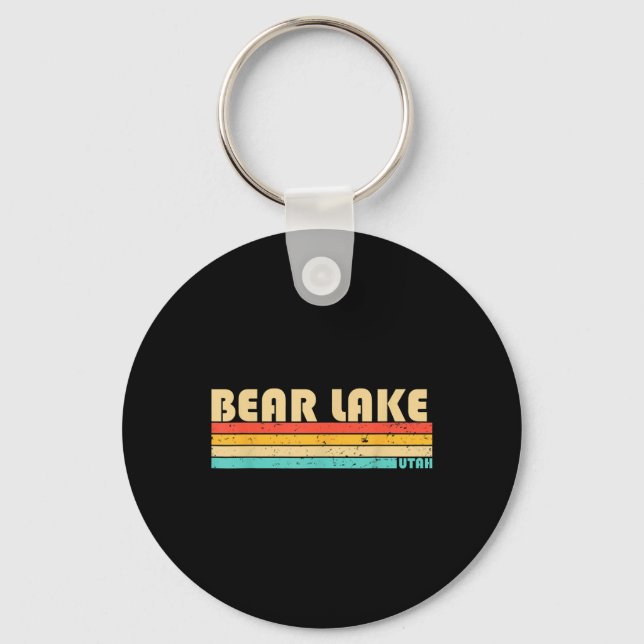 Bear Lake Utah Funny Fishing Camping Summer  Key Ring (Front)