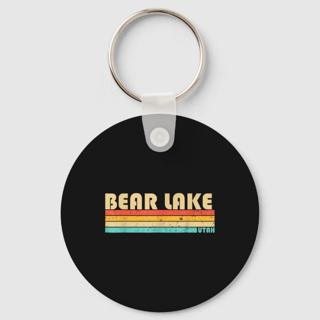 Bear Lake Utah Funny Fishing Camping Summer  Key Ring (Front)