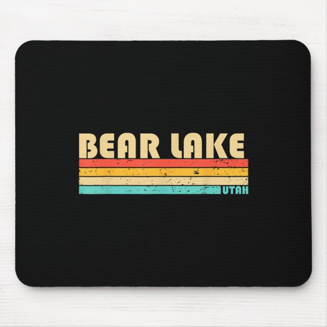 Bear Lake Utah Funny Fishing Camping Summer  Mouse Mat (Front)