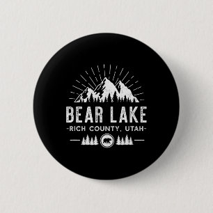 Bear Lake Utah - Mountain Skiing Hiking Fishing 6 Cm Round Badge