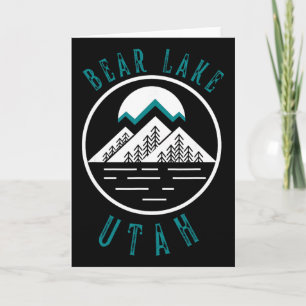 Bear Lake Utah Mountain Skiing Hiking Fishing Boat Card