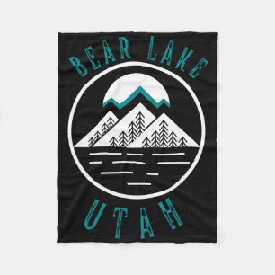 Bear Lake Utah Mountain Skiing Hiking Fishing Boat Fleece Blanket