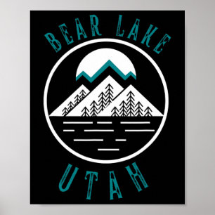 Bear Lake Utah Mountain Skiing Hiking Fishing Boat Poster