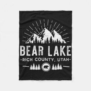 Bear Lake Utah - Mountain Skiing Hiking Fishing Fleece Blanket
