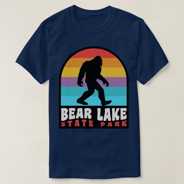 Bear Lake Utah Retro Sunset T-Shirt (Design Front)