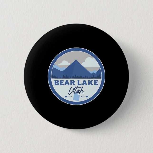 Bear Lake Utah Ut Mountains Badge Hiking Souvenir  (Front)