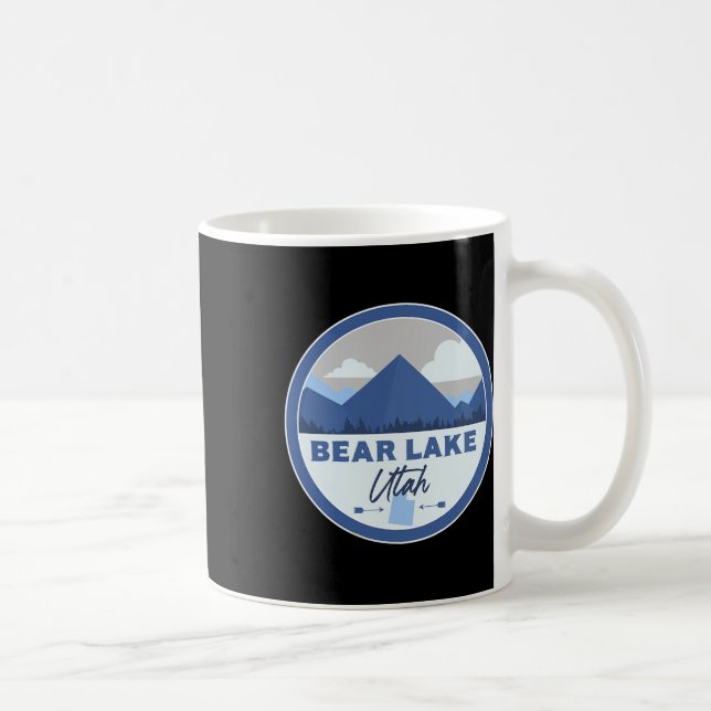 Bear Lake Utah Ut Mountains Badge Hiking Souvenir  Coffee Mug (Right)